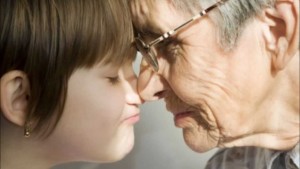 child and older person