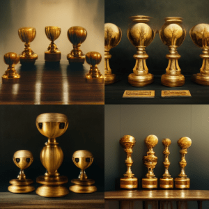 AI-generated image of trophies